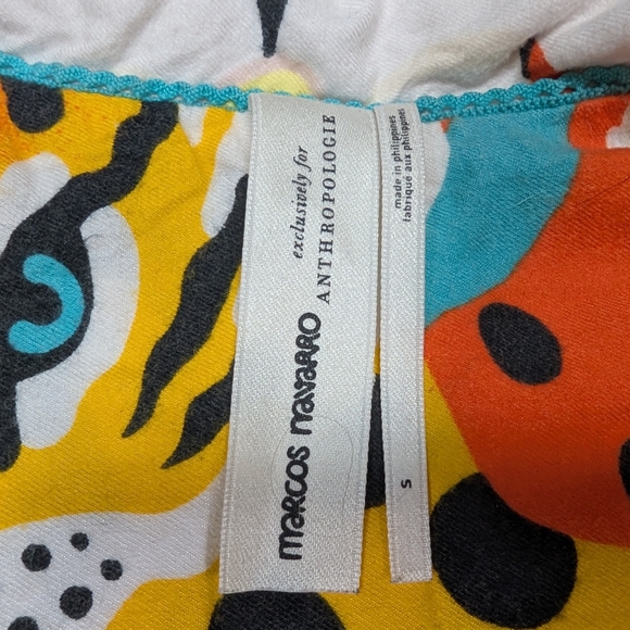 Marcus Navarro Anthropologie Pajamas Womens S Jungle Safari Tropical Sleep Set - Picture 5 of 11